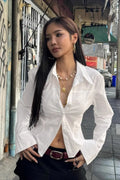 Sexy Smocked Waist Blouse