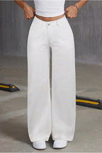Y2K Bow Embroidered High Waist Straight Loose Jeans