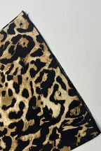 Off Shoulder Flared Long Sleeve Leopard Crop Top Shorts Set
