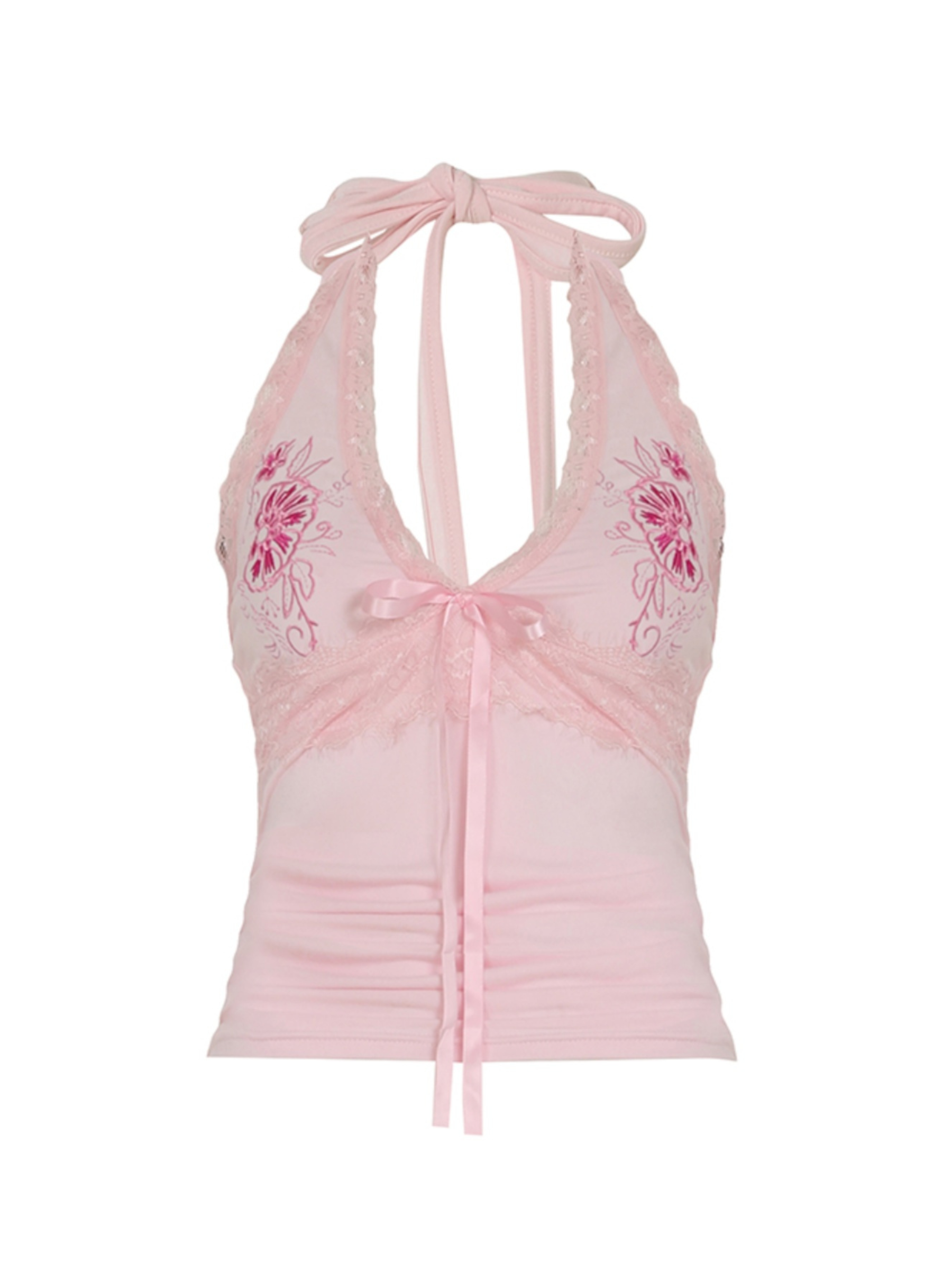 Dilynn Lace Detail Halter Top