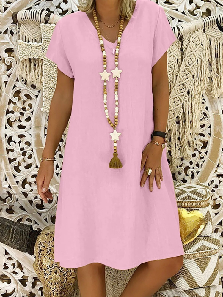 Diana Casual, Loose Cotton Dress for Women Versatile Daily Pick