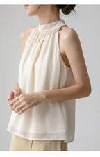 Halter Neck Suspender Sleeveless Vest.
