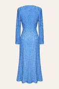 Long Sleeve Sequined Midi Maxi Dress