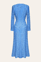Long Sleeve Sequined Midi Maxi Dress