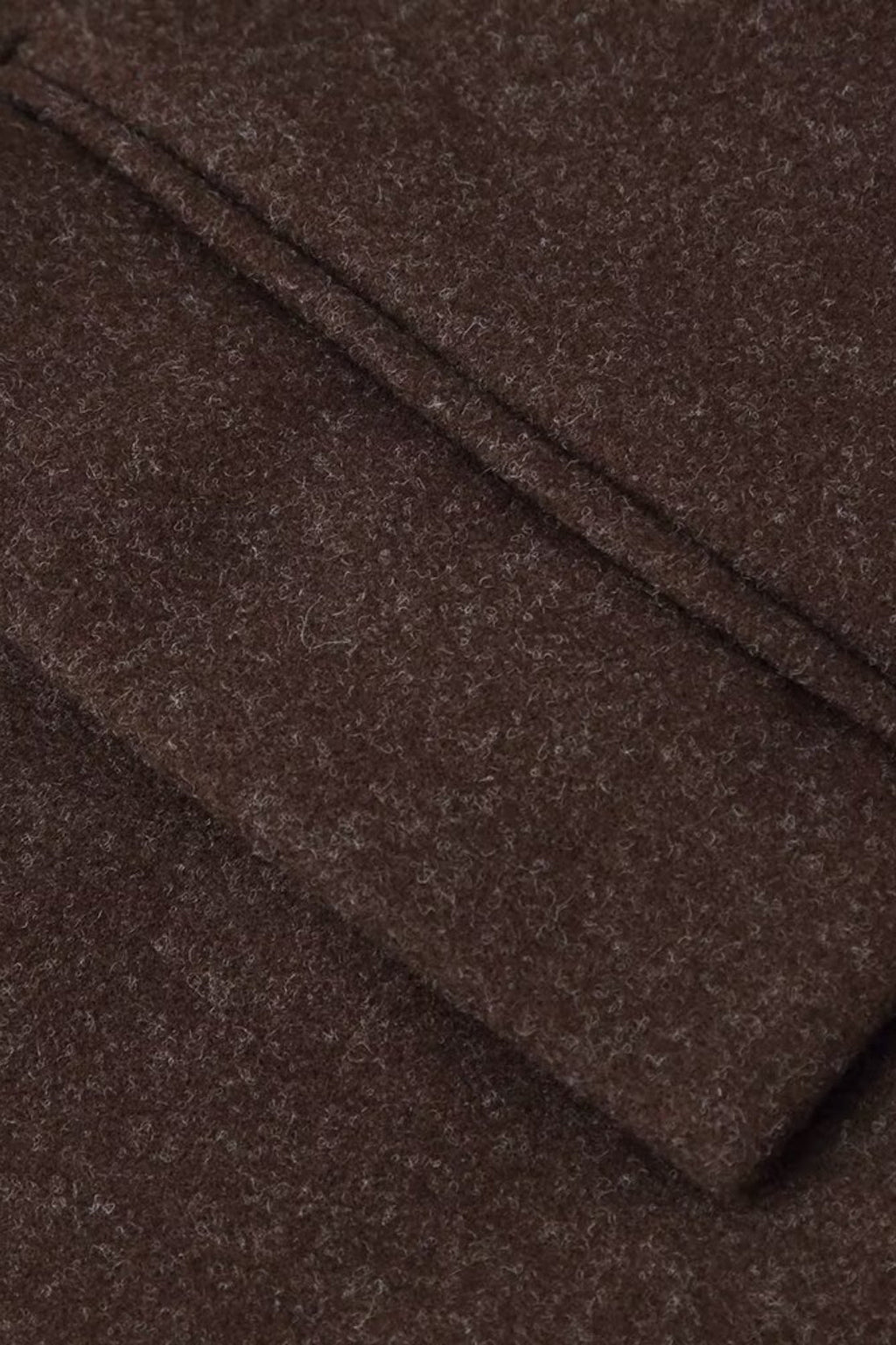 Relaxed Fit Wool Lapel Long Overcoat