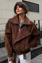 Mocha Brown Relaxed Fit Jacket
