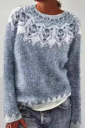Trendy Color Block Pullover Sweater
