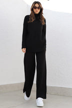 Chic High Neck Knit Sweater