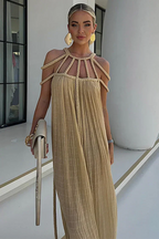 Capri Sunset Braided Maxi Dress