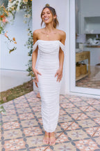 Graciela Chic Maxi Dress White Elevated Occasion Wear