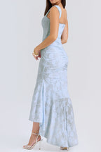 Cesca Retro Cream White Floral Maxi Dress