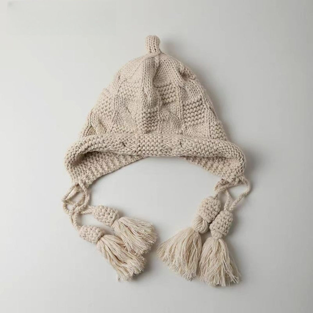 Faux Fur Pom Pom Knit Hat