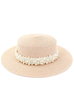 Pearl Embellished Beach Hat