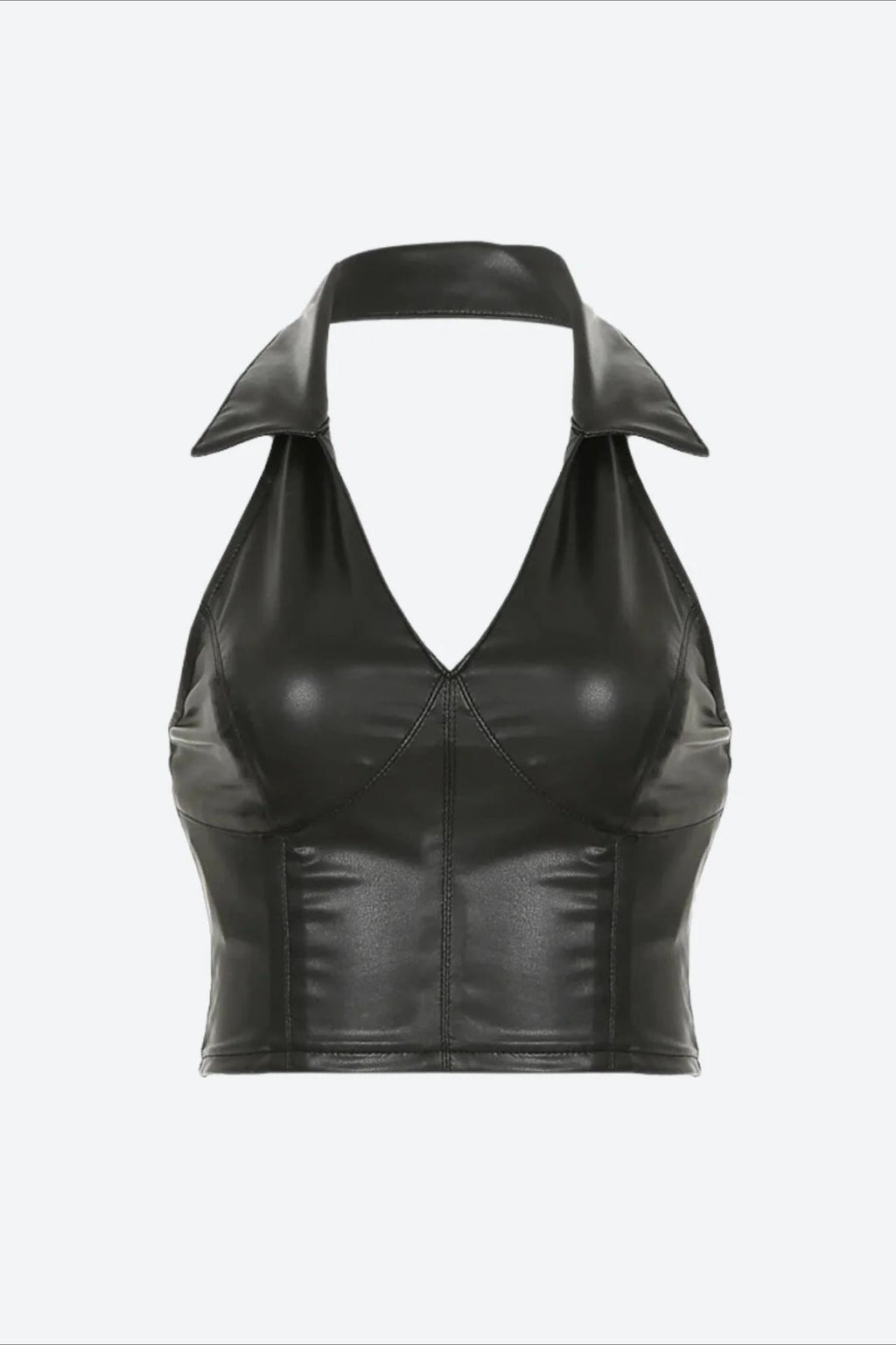 Baddie Faux Leather Crop Top