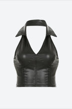 Baddie Faux Leather Crop Top