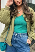 Oversized Bomber Loose Biker Jacket