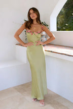 Luisa Effortless Maxi Dress Lime Green Premium Wardrobe Essential