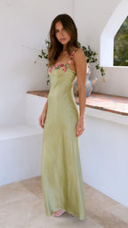 Beatrice Maxi Dress with Flower Detail