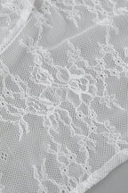 Lace Sheer Split Ruffle Asymmetrical Skirt
