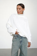 Slimming High Neck Knit Sweater