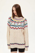 Vintage Crew Neck Knitted Sweater