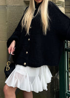 Elora – Oversized Button Front Knit Cardigan