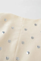 Rivet Detail Casual V-Neck Blazer