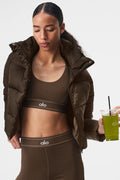 Cropped Fitted Quilted Puffer Jacket