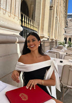 Francine One Shoulder Bow Tie Slit Midi Dress