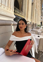 Francine One Shoulder Bow Tie Slit Midi Dress