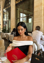 Francine One Shoulder Bow Tie Slit Midi Dress