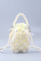 Stylish Handwoven Beaded Chain Bag