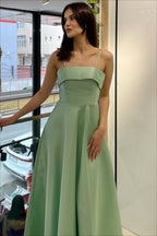 Elegant Satin Slip Vintage Formal Dress