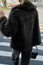 Soft Plush Casual Long Sleeve Coat
