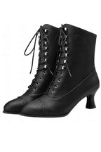 British Style Thick Heel Mid Calf Boots