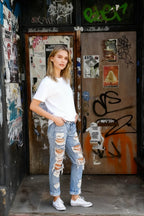 Straight Ripped Jeans