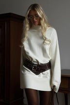 Loose Fit Long Turtleneck Sweater