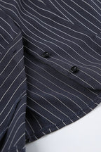 Striped Halter Two Piece Blazer Skirt Set