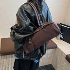Stylish Long Lock Solid Color Elegant Shape Underarm Bag