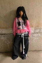 Graphic ZipUp Street Hoodie