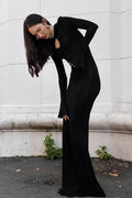 Hollow Out Bodycon Maxi Dress