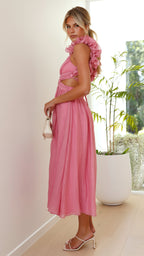 Emely Elegant Dress With Deep V Neck