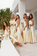 Ludmila Timeless Maxi Dress Yellow Elevated Occasion Wear