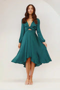 Leila Statement Night Dress Emerald Designer Edit