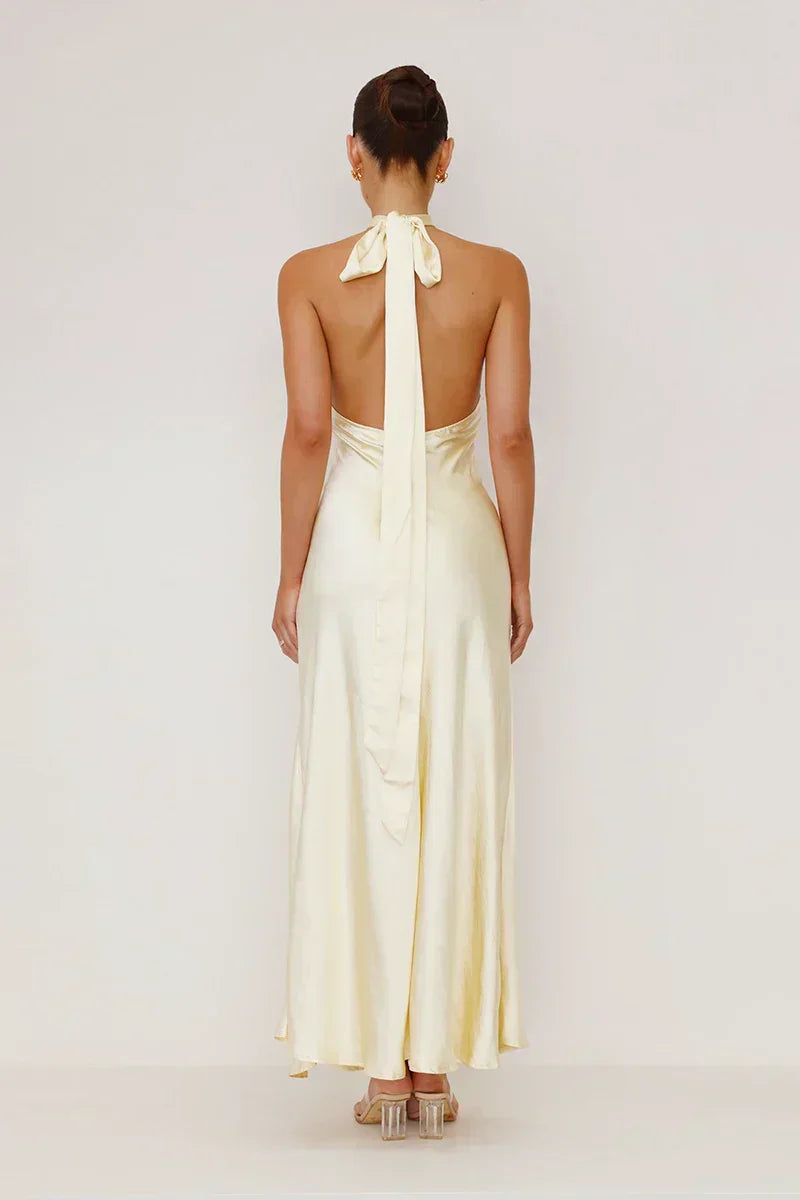 Ludmila Timeless Maxi Dress Yellow Elevated Occasion Wear