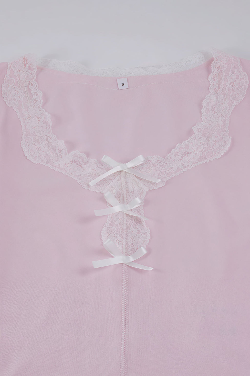 French Romantic Lace Bow Long Sleeve Culottes Set