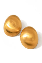 Fashion Frosted Oval Simple Earrings