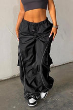 Vintage Street Straight Wide Leg Casual Cargo Pants