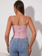 Zip Back Lace Cami Top