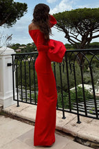 Mariana Minimalist Solid Colored Lantern Sleeve Dress Chic Silhouette Collection